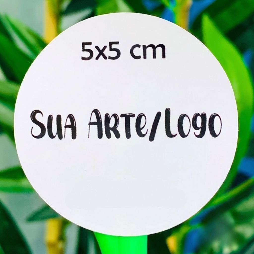 Adesivos Personalizados 5x5 cm - Com Sua Arte ou Logo