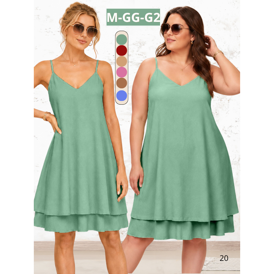 vestido feminina plus size  elegante camada moda verão festa soltinha casual confortável vestidos regata feminino babado