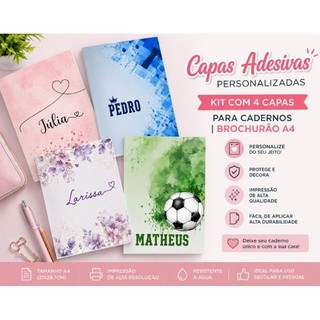 Capas adesivas para caderno brochura Capa adesivo em papel fotográfico e Bopp revestido