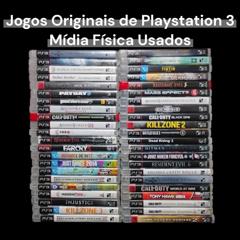 Jogos Originais de Playstation 3 PS3 Usados Mídia Física