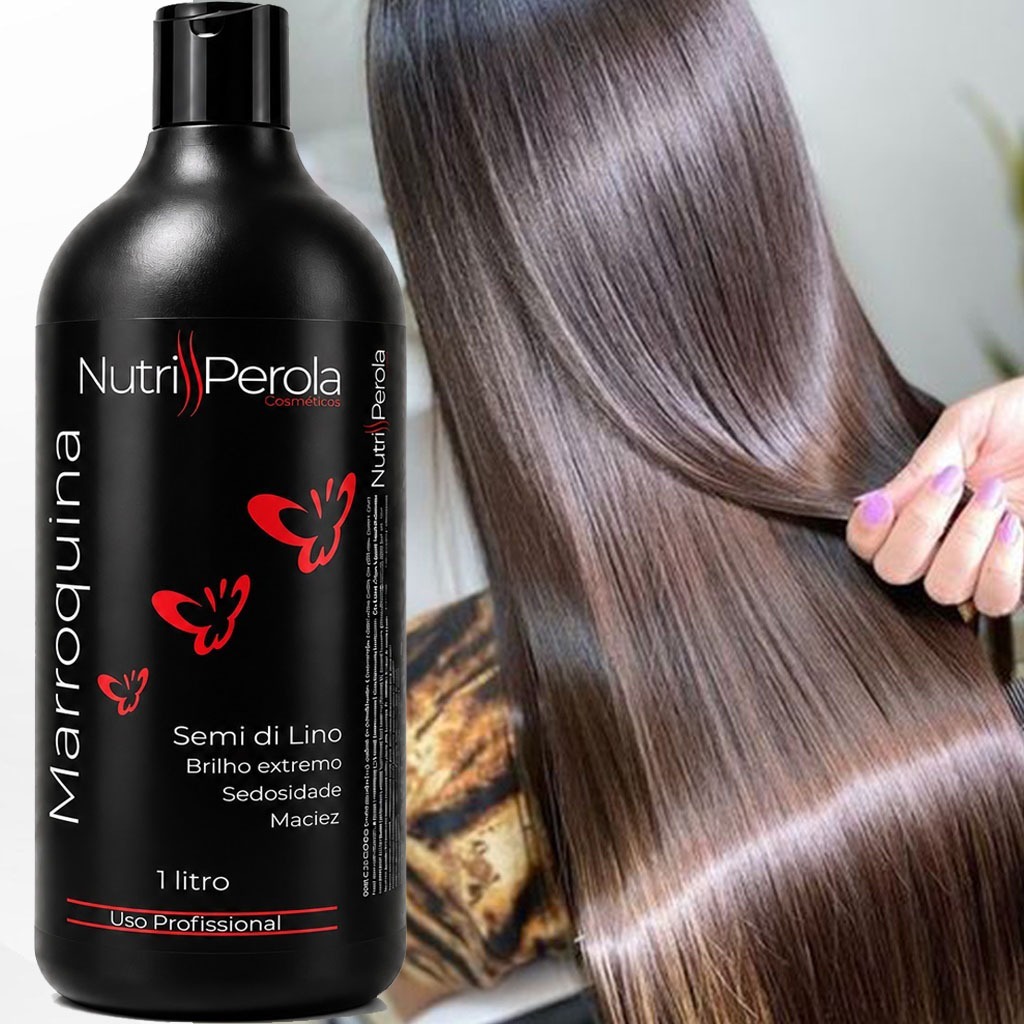 Progressiva Marroquina Semi Definitiva Kit 1 Litro Com Óleo De Argan Alisa 100% — imagem 2 de 2