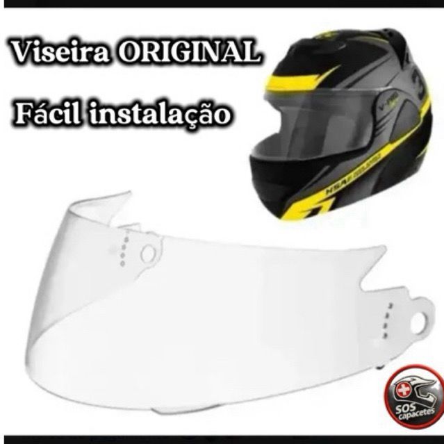 Viseira para Capacete V-Pro Jet Escamoteável Original Reposição Peça Acessório Capacete Moto