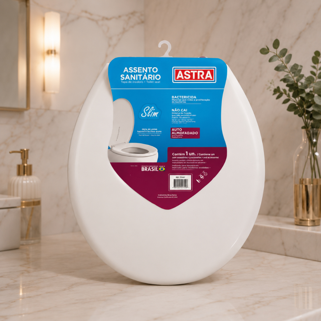 Assento Sanitário Almofadado Astra Oval Studio Deca 6.0 lpf