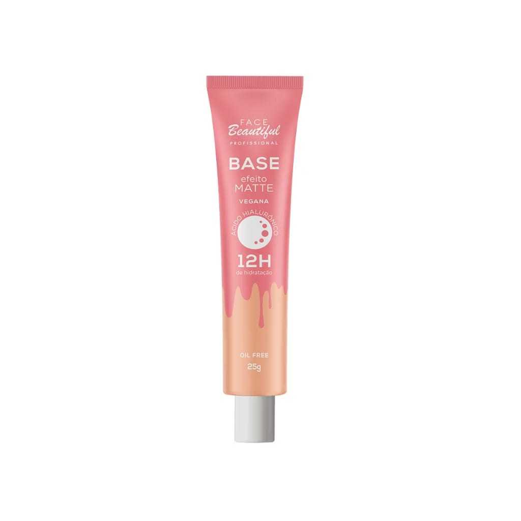 Base com Efeito Matte Cobertura Média Alta Face Beautiful 25g