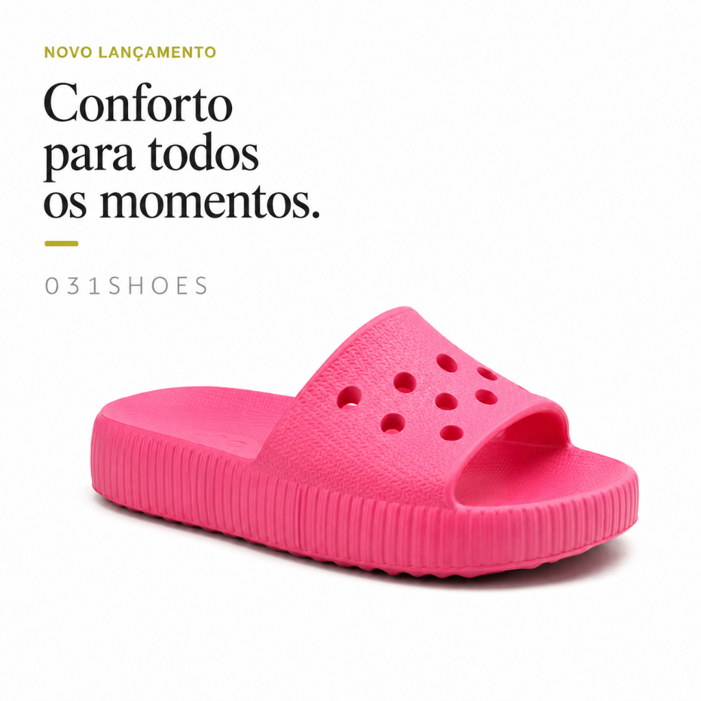 Chinelo Slide Nuvem Infantil Unissex Furinhos EVA Leve Confortável Antiderrapante