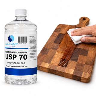 Oleo Mineral Grau Usp para Selar e hidratar Tabua De corte Carne Churrasco 1 Litro