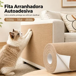 Tapete Arranhador Autoadesivo Gatos Protetor Anti-Arranhões Reutilizável Cortável Sofá Móveis Resistente Sem Resíduos