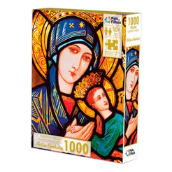 Quebra Cabeça 1000 Peças Nossa Senhora Pais e Filhos 0983 Puzzle Jogo de Montar