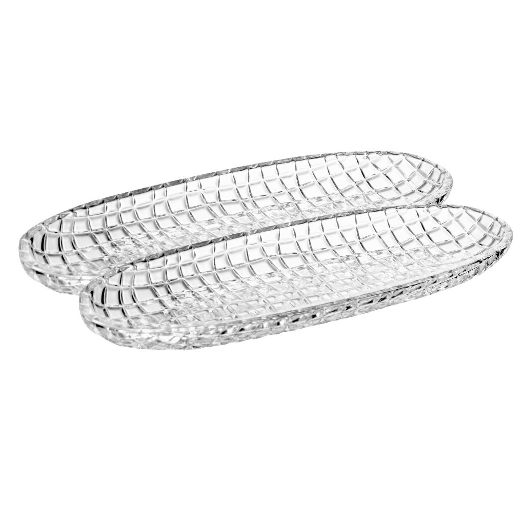 Travessa Servir Prato decorativo quadrix 40,2x13,5 cristal Lyor