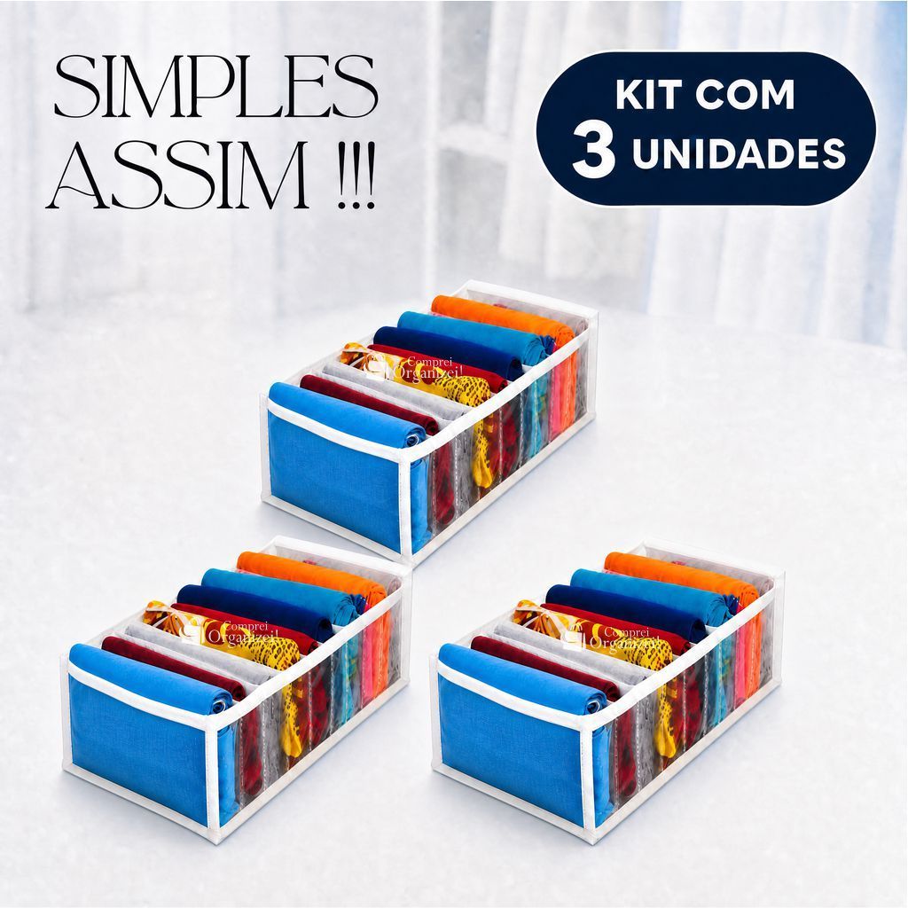 Organizador De Gaveta / Colmeia Organizadora  Tamanho "M" 10x20x34 / Organizador de Guarda Roupas