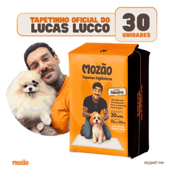 Tapete Higiênico Mozão Lucas Lucco Neutro 50x60 - 30 Unidades