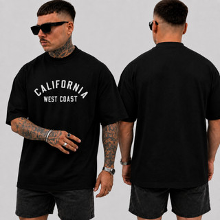 Camiseta Streetwear Oversized Masculina California 100% Algodao, Camisetão Academia