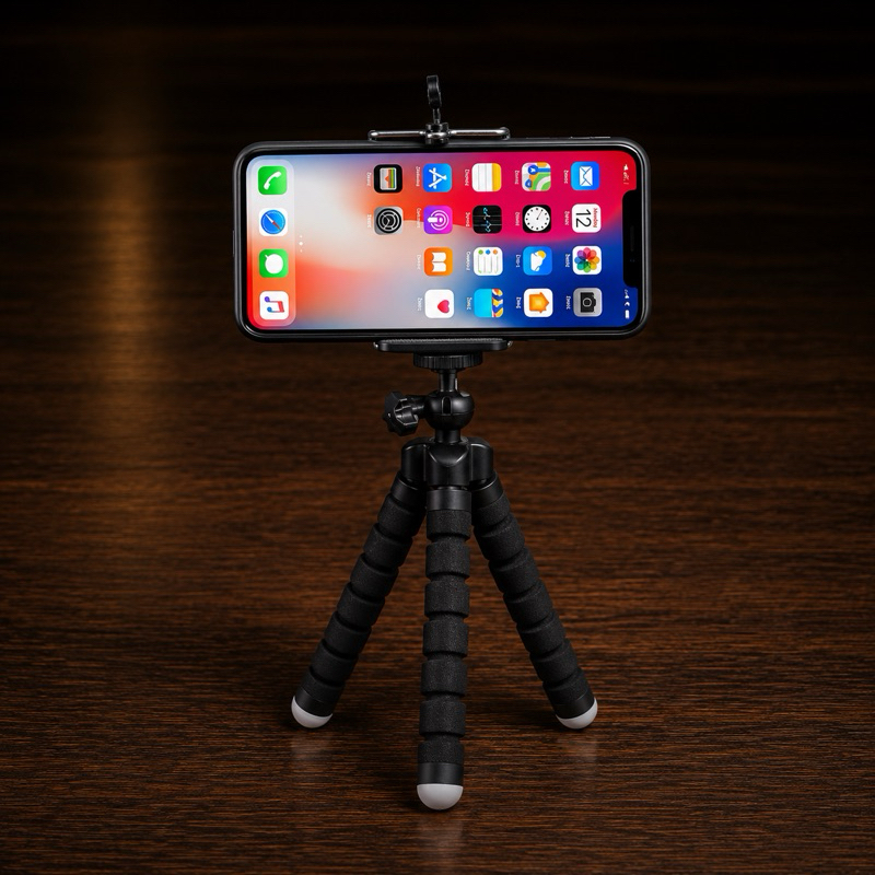 Mini Tripé Flexível para Celular de Mesa 360° – Suporte Portátil para Smartphone