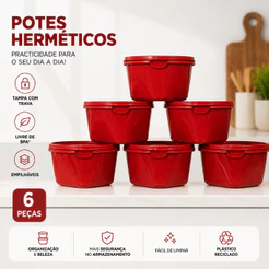 pote 700 ml com 6 peças