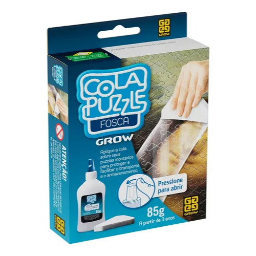 Cola para Puzzle Quebra-Cabeça Fosca com Aplicador 85ml Grow 01430