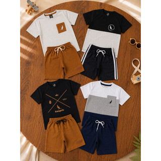 Kit 4 Peças Roupa Infantil Menino Verão Bebê Confortável 2 Conjuntos Sortido 1 ao 12