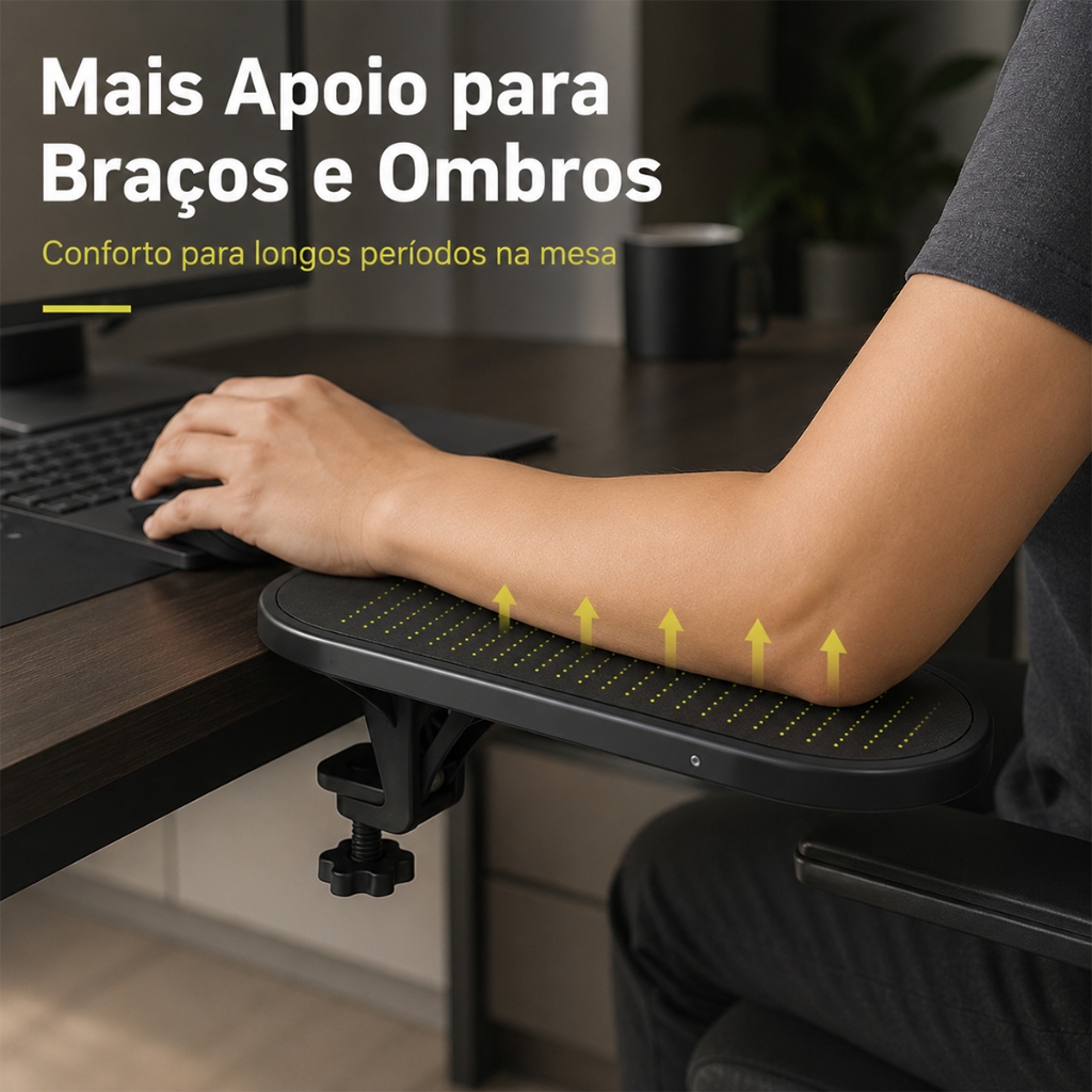 Suporte Ergonômico para Braço, Acoplável em Mesa, Conforto e Segurança para Notebook e Cadeira — imagem 2 de 2