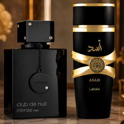 Kit de 1 ate 2 Perfumes Arabe Asd + Intense Men Masculino 100ml Embalagem de Vidro Lacrado