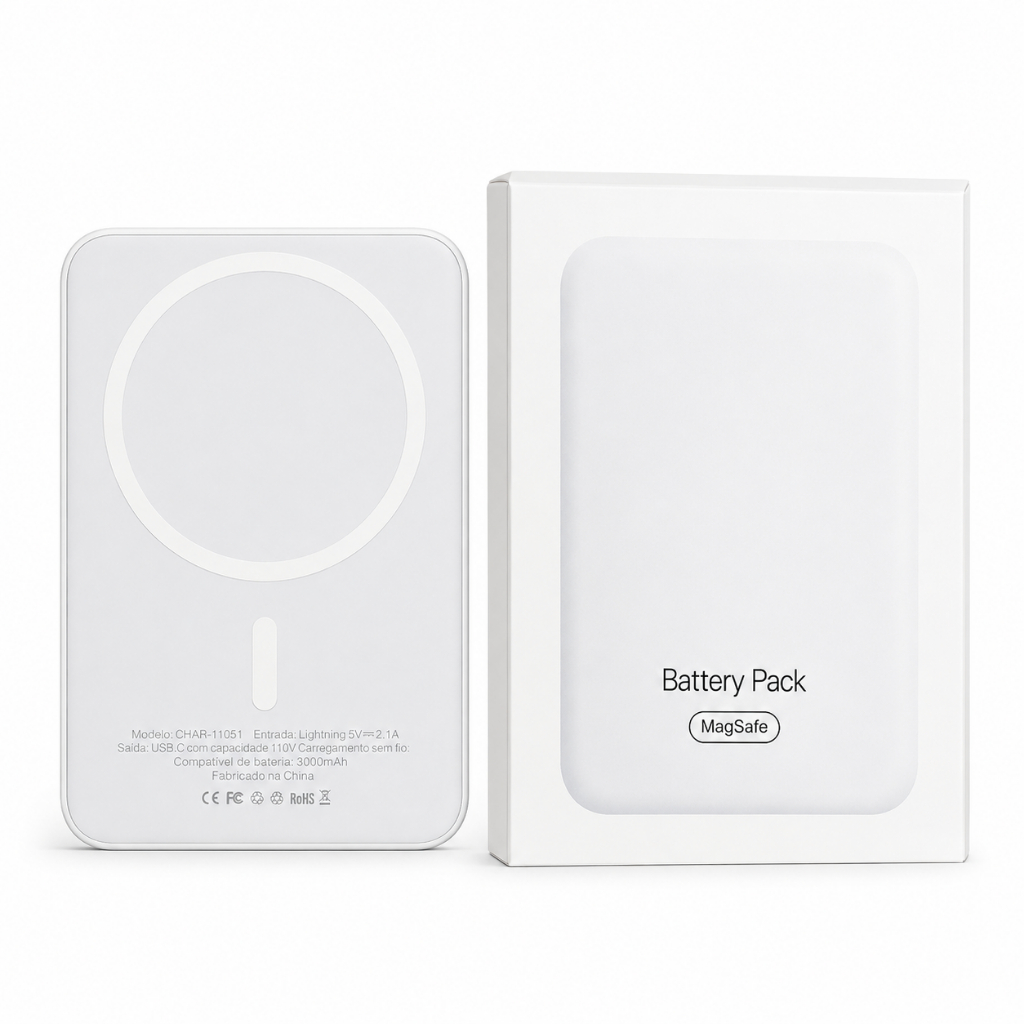 Bateria Externa Magnética Wireless 5000mAh para Ios (Iphone)
