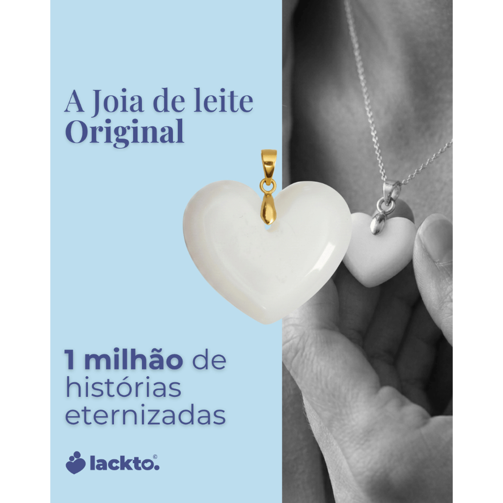 Pingente de Leite Materno Lackto | Nova Mãe | Faça Você Mesma | Kit para Fazer Joia | Amor de leite