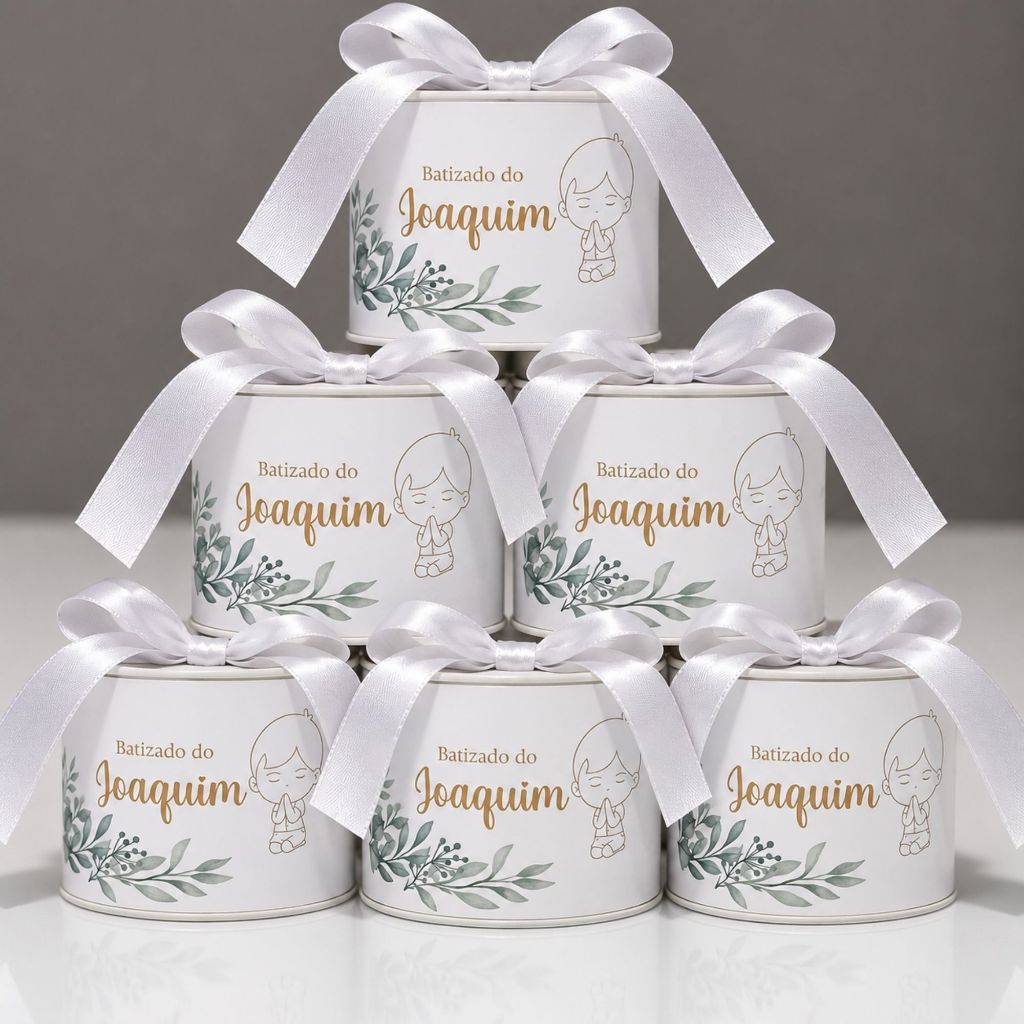 Kit Tubolata Personalizada 5x6 | Lembrancinha Batizado Primeira Eucaristia Primeira Comunhão