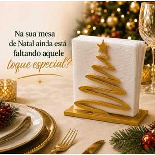 Porta Guardanapo Natalino Árvore de Natal para Mesa Posta da sua Ceia