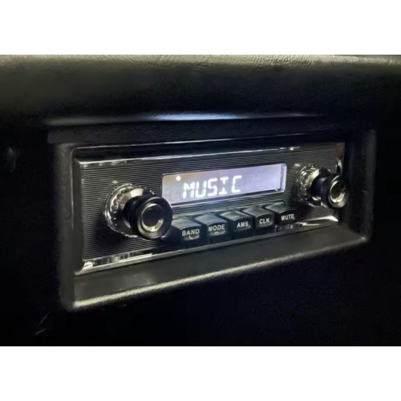 Rádio Automotivo Retrô 1 Din Estilo Anos 60 70
