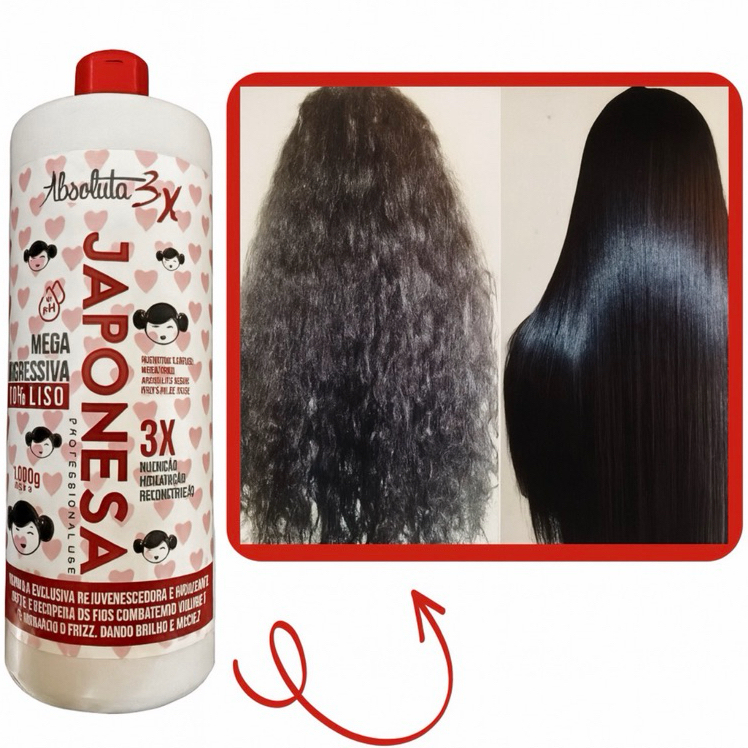 Progressiva Japonesa Absoluta 1 Litro Liso Extremo Alisamento Japonês De Alta Performance