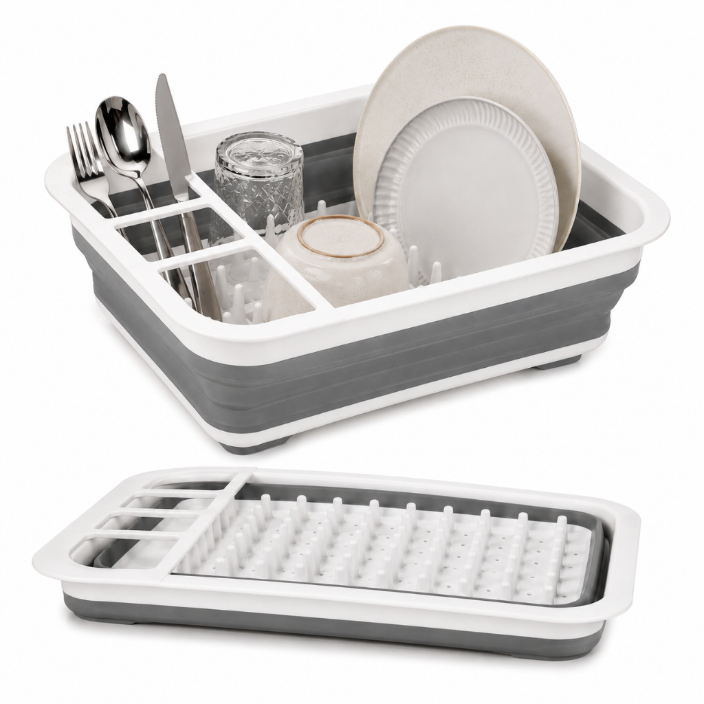 Bacia Escorredor Retrátil Silicone Dobrável Cozinha Multiuso