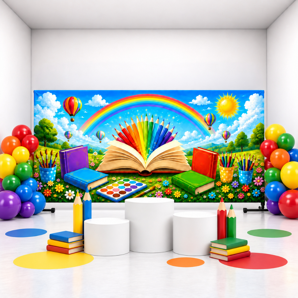 Painel tecido subl cenário Fundo Fotográfico FORMATURA ABC 220x160