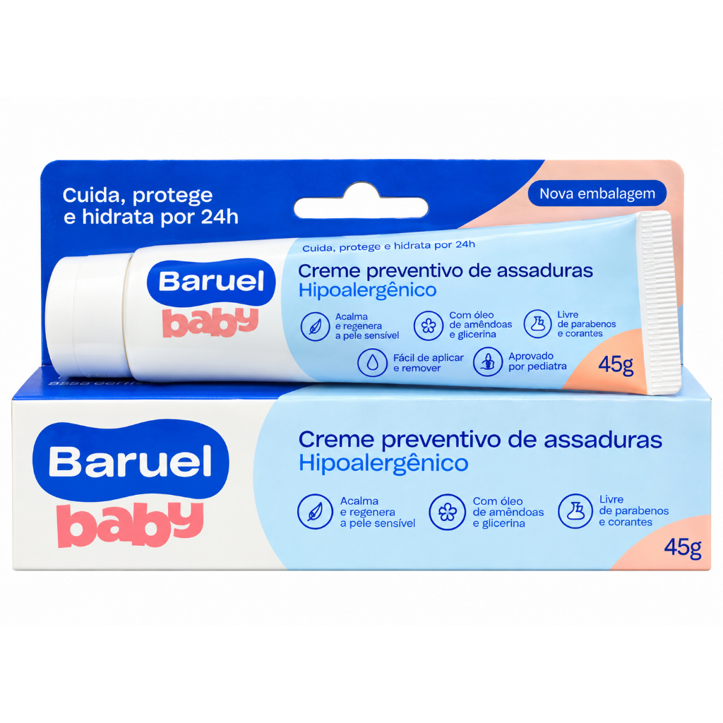 Creme Preventivo de Assaduras Baruel Baby- Hipoalergênico