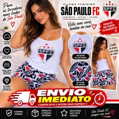 Pijama Baby Doll feminino Time Short + Blusa Tecido leve Tecido Macio Tecido Suede Perfeito para Dormir