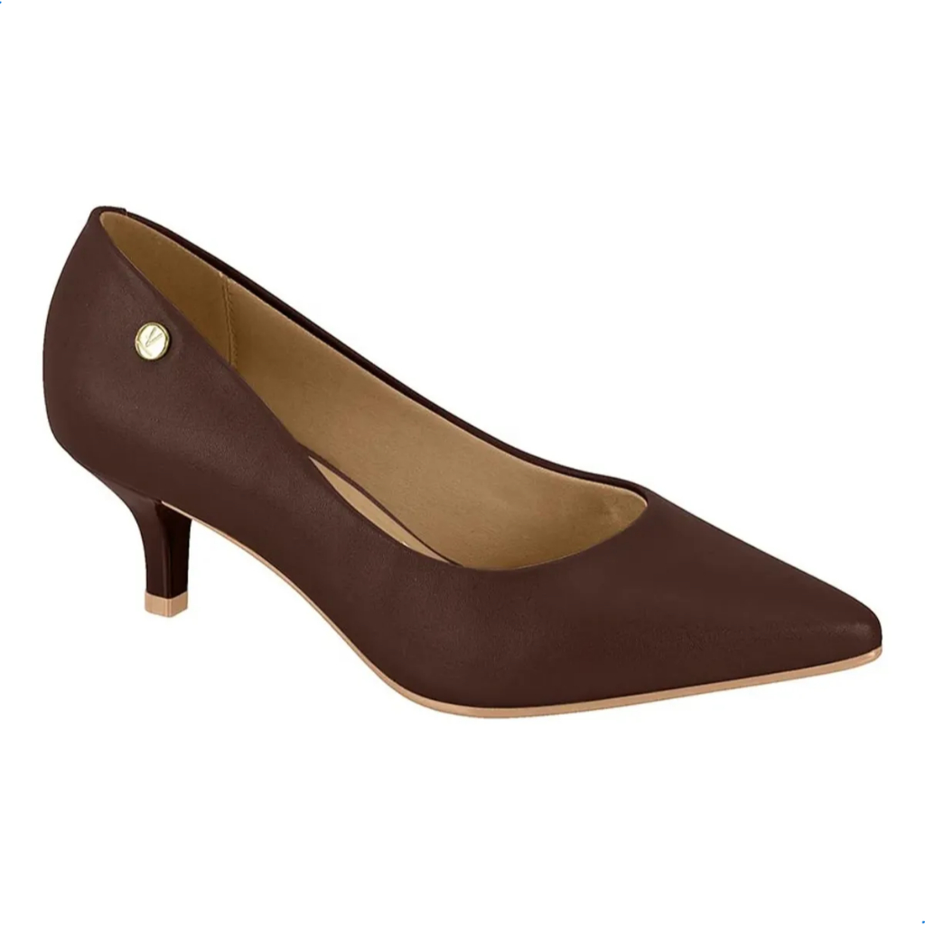 Sapato Scarpin Feminino Salto Baixo Bico Fino Vizzano