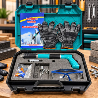 Pistola Finca Pino Profissional Ação Indireta à Pólvora para Concreto e Aço + Maleta Kit Completo