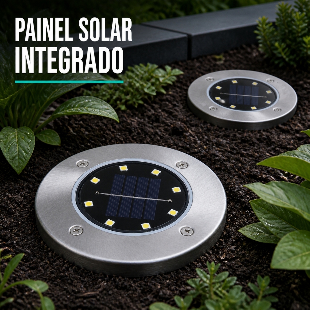 Kit 4-16 Luminária Solar de Exterior 8 LEDs Lâmpada de Chão para Jardim Caminho Luz Quente — imagem 2 de 2