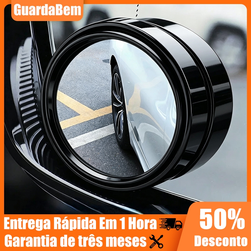 Espelho de Ponto Cego Convexo 360° Rotativo 2 Unidades Retrovisor com Ventosa Nano para Carro