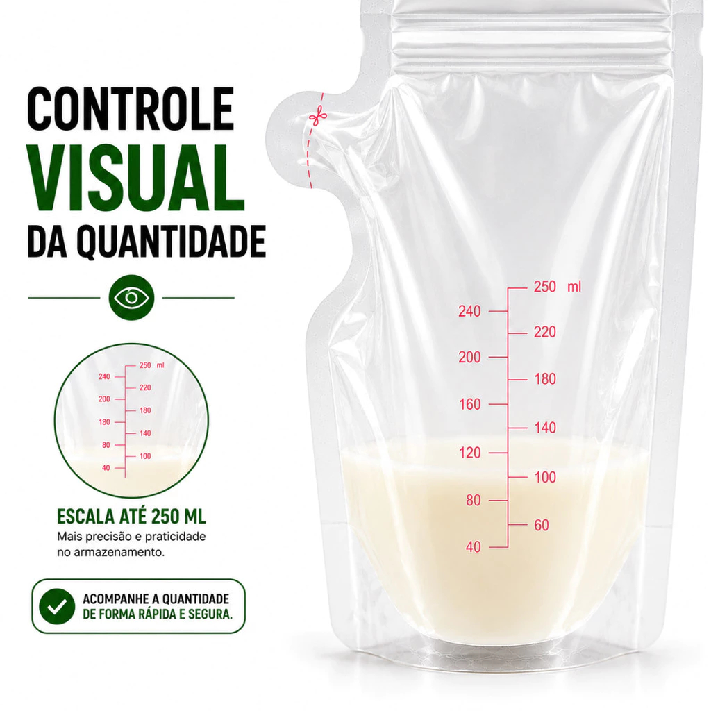Sacos Leite Materno Sem BPA Vazamento Zero 30/60/90 Pcs 250ml KL-3001