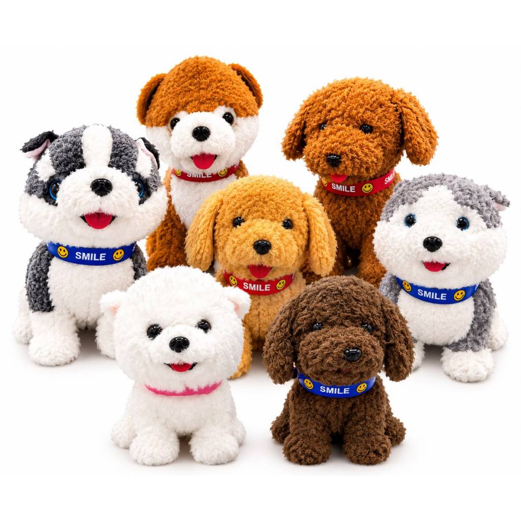Cachorrinhos de Pelúcia Macio Anda e Late Brinquedo Infantil Interativo com Controle na C…