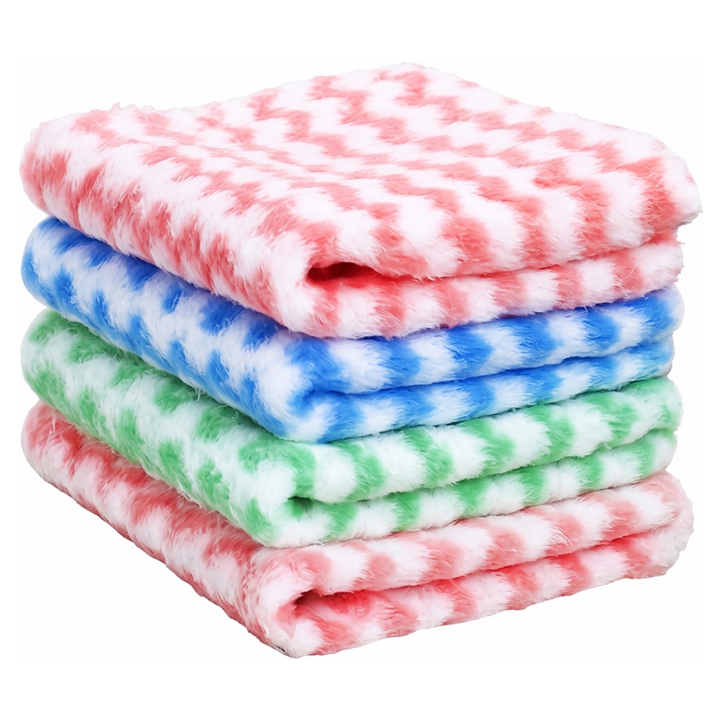 12 Panos de Prato de Microfibra Reutilizável 23cm x 22cm Alta Absorção Fácil de Limpar Cores Sortidas