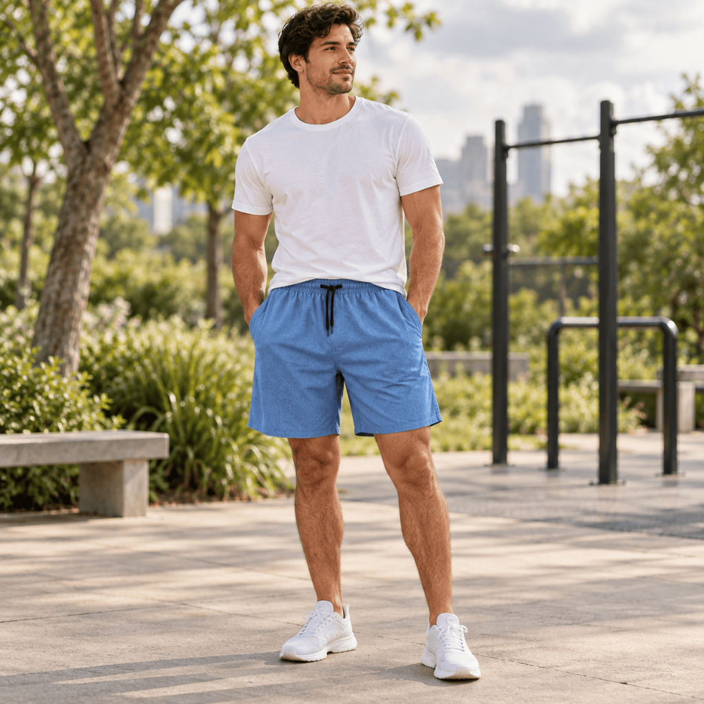 Short Masculino Microfibra com Elastano Beach Fighter Academia Praia Esporte Treino Bolsos