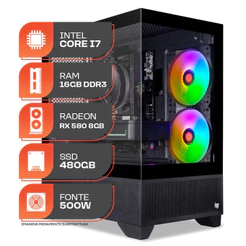 PC Gamer Forge, Intel Core i7, RX 580 8GB, 16GB DE RAM, SSD 480GB, 500W 80 Plus