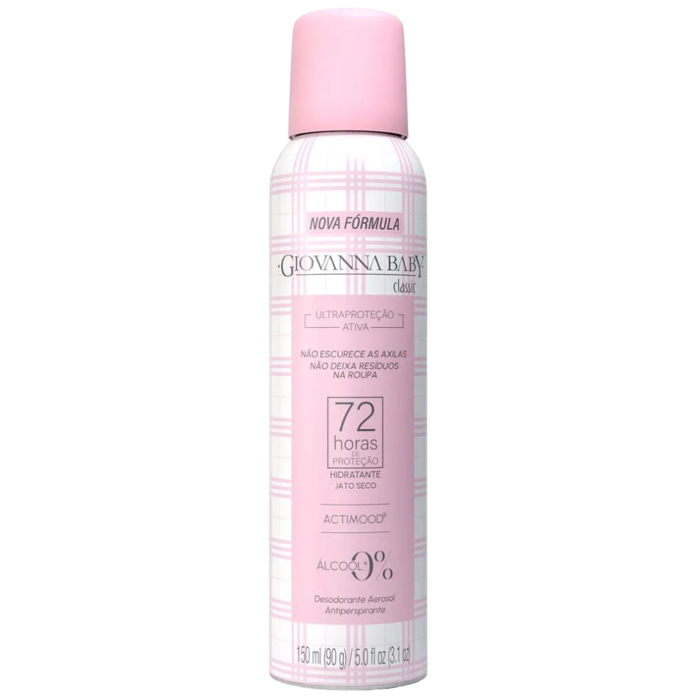 Desodorante Antitranspirante Aerossol Giovanna Baby Classic 72h 150ml