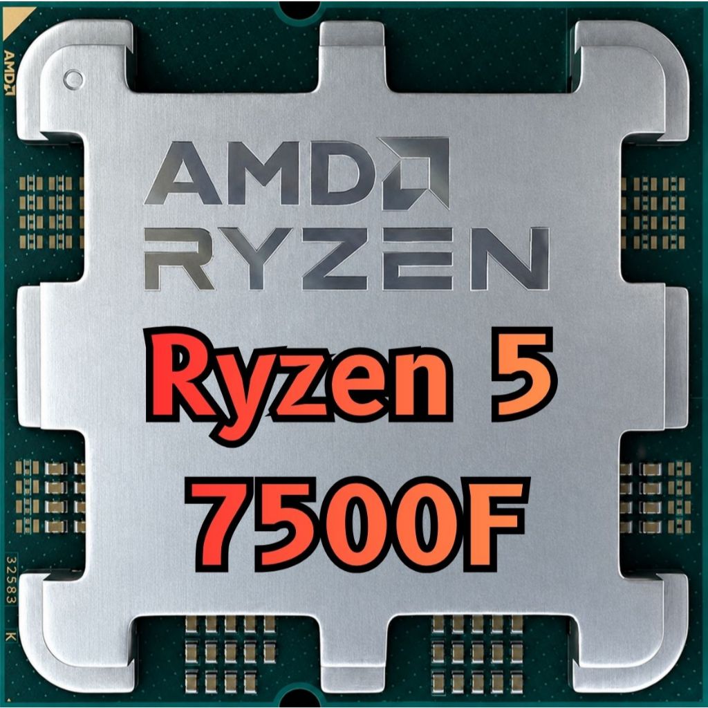 Processador AMD Ryzen 5 7500F, (4GHz Max Turbo), Cache 99MB, 6 Núcleos, 12 Threads, AM5, Sem Vídeo Integrado