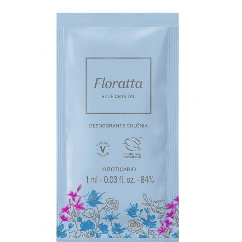Amostra de 1 ml da colônia Floratta Blue Crystal de O Boticário