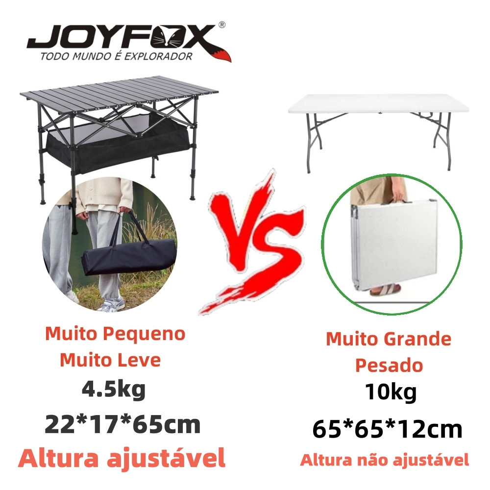 Mesa Dobrável 120x55cm Portátil Ultraleve com Altura Ajustável Mesa de Camping · foto 2