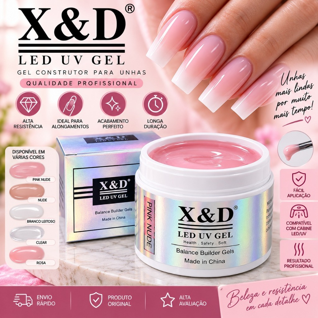Novo Gel X&d 56g NUDE/PINK NUDE/TRANSPARENTE Balance Bullder gel XED