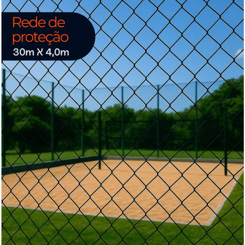 Rede Tela Para Quadra De Beach Tennis - 30m X 4,0m C/ Corda