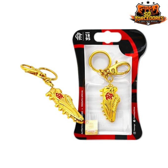 CHAVEIRO FLAMENGO CHUTEIRA CRF OURO 1000 OFICIAL