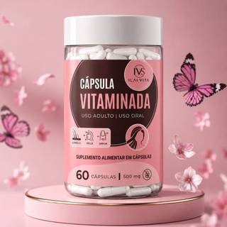 Cápsula Vitaminada Ilai Vita 60 Cáps - Suplemento Capilar Cabelo Pele e Unha Tônico de Vitamina
