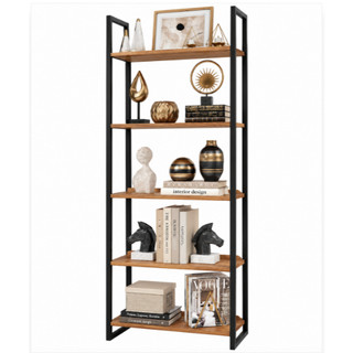 Estante Multiuso Industrial 5 ou 6 Prateleiras Madeira Metal Sala Quarto Home Office